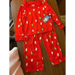 JCPenney X Haribo Red Gummy Bear Print Pajama Set XXS (4-5) Kids Cotton Blend El